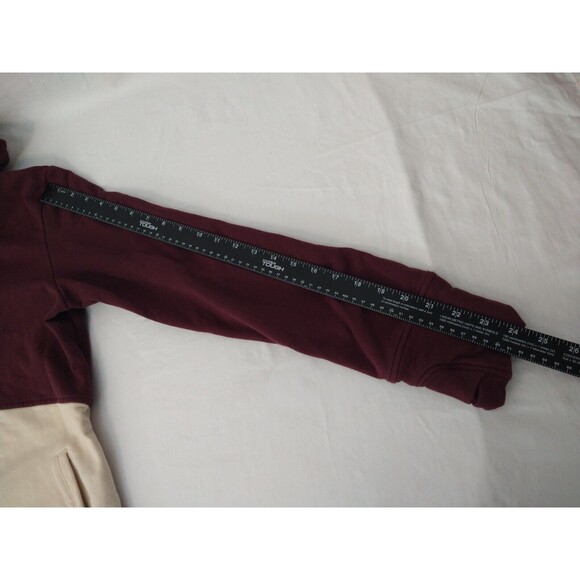 Maven Thread Full Zip Track Jacket Ponte Knit Size XXL Colorblock Burgundy Cream - Picture 3 of 16